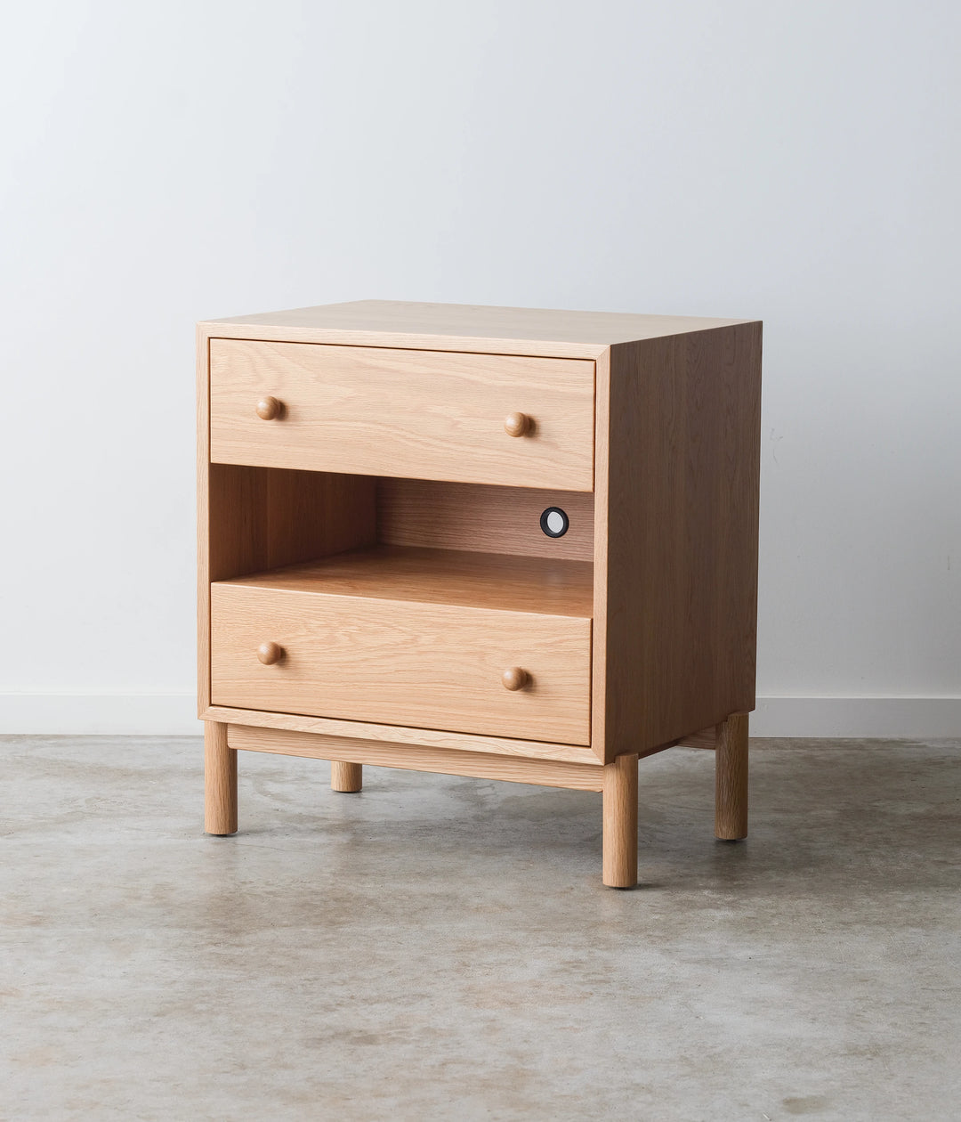 White oak Atwater Nightstand (Updated design) - 114010 - IN STOCK