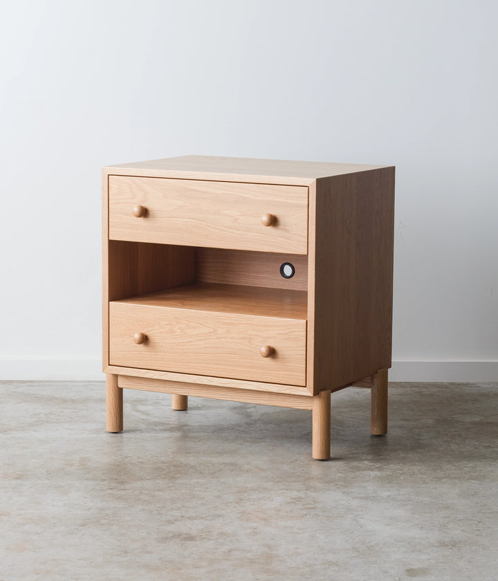 White oak Atwater Nightstand (Updated design) - 114010 - IN STOCK
