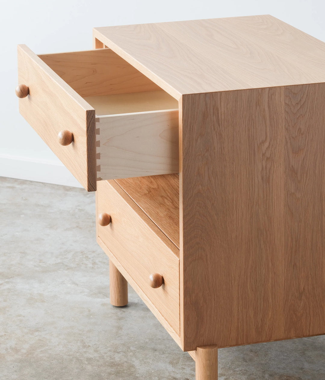 White oak Atwater Nightstand (Updated design) - 114010 - IN STOCK