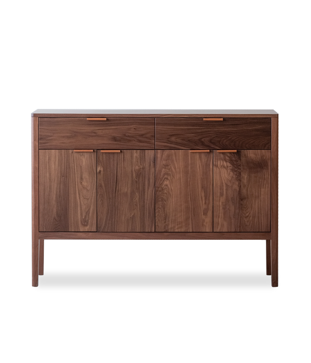 Walnut w/Brown leather pulls