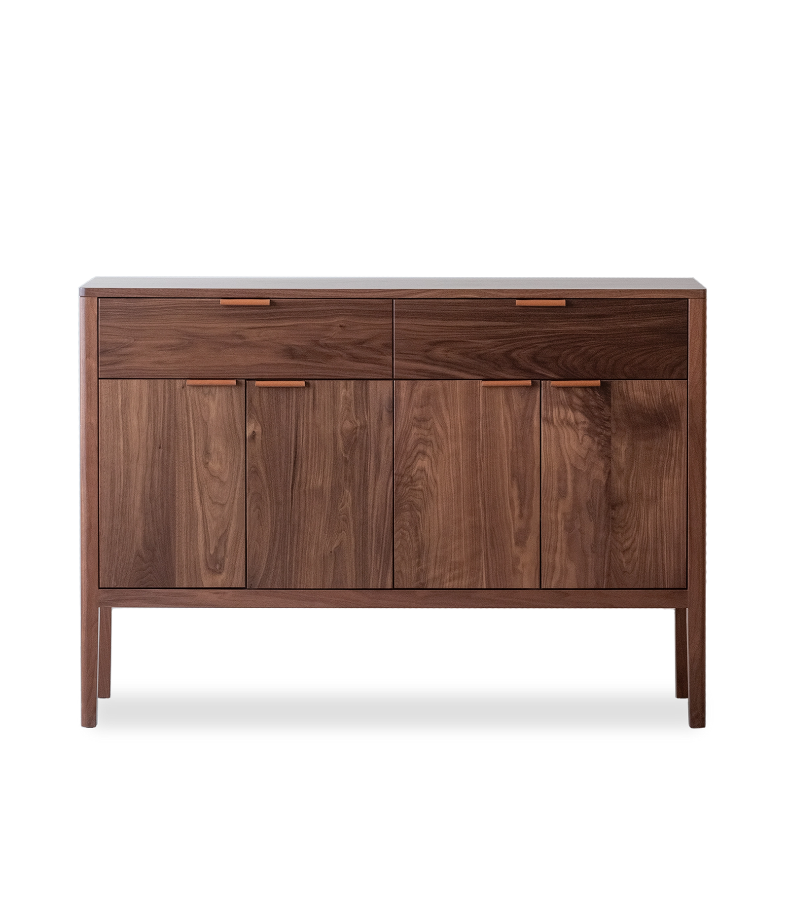 Walnut w/Brown leather pulls