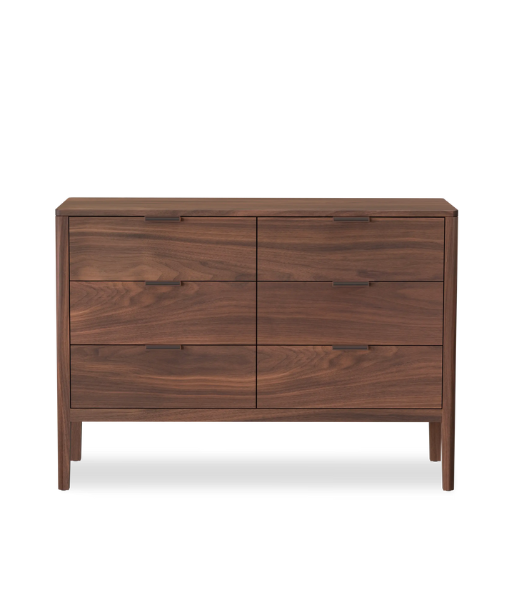 Walnut w/Black leather pulls