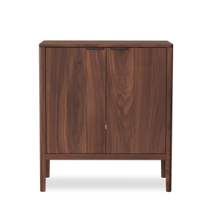 Walnut w/Black leather pulls
