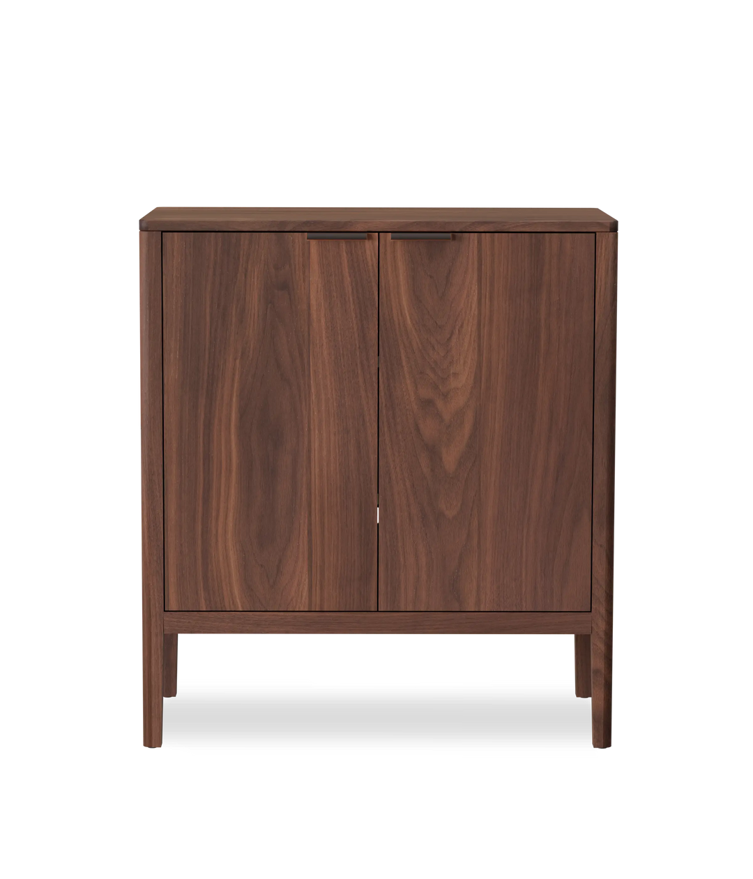 Walnut w/Black leather pulls