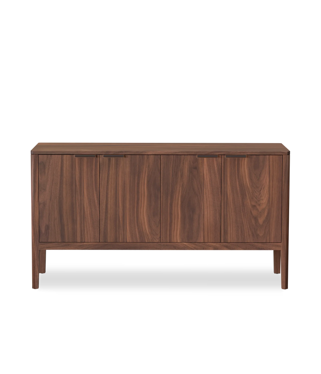 Walnut w/Black leather pulls