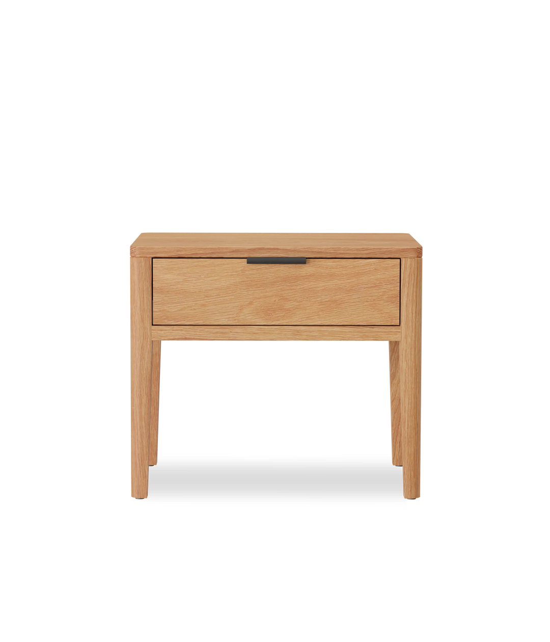 White Oak w/Black leather pull