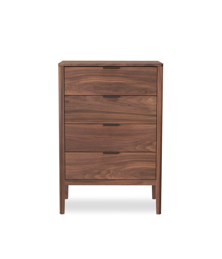 Walnut w/Black leather pulls