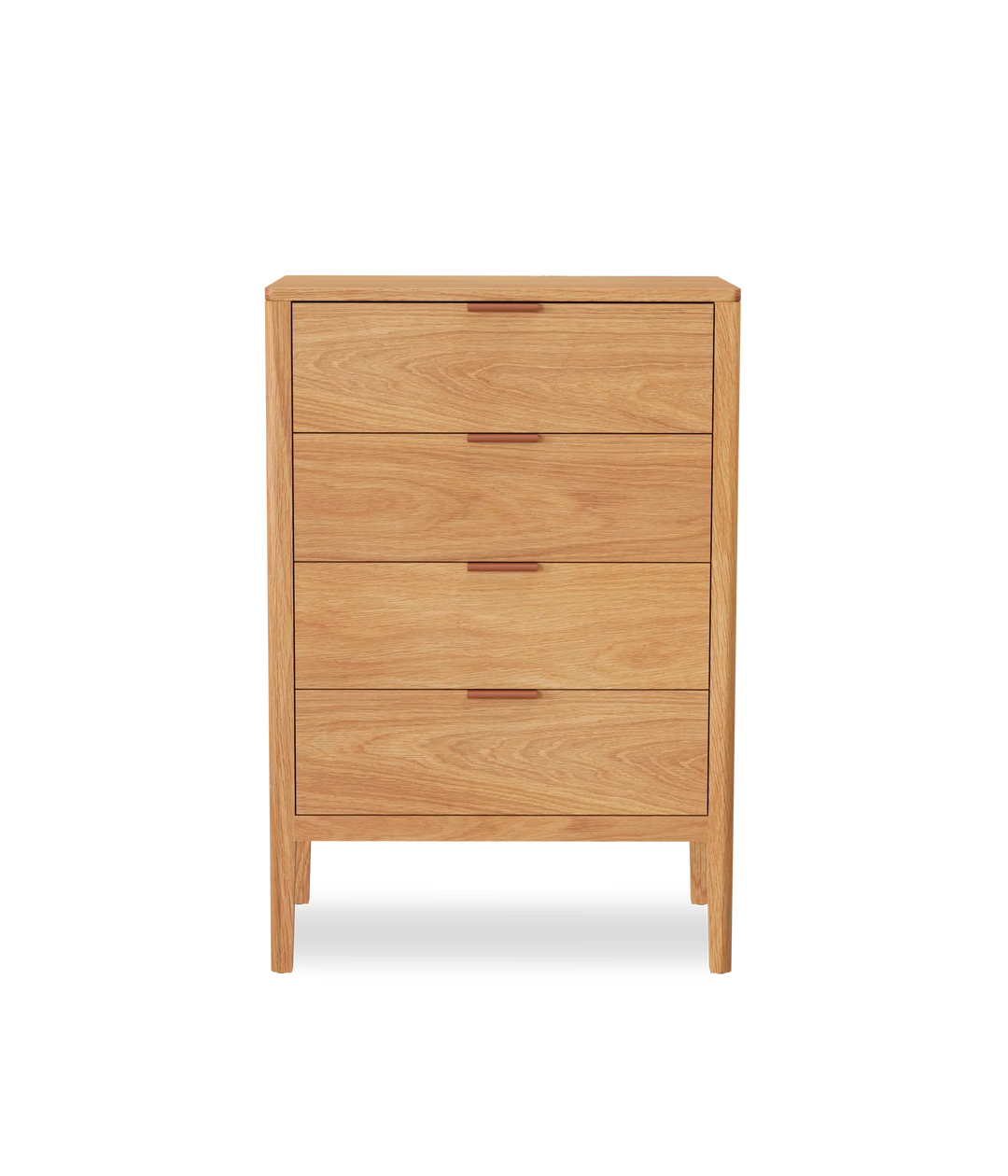 White Oak w/Brown leather pulls