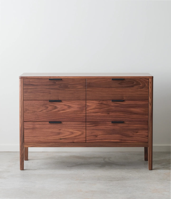 Walnut w/Black leather pulls