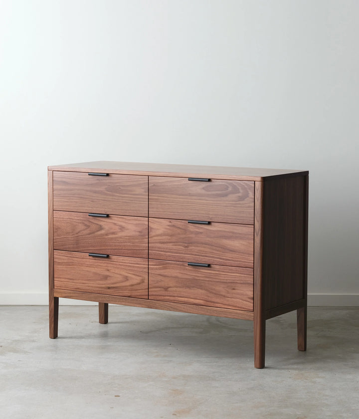 Walnut w/Black leather pulls