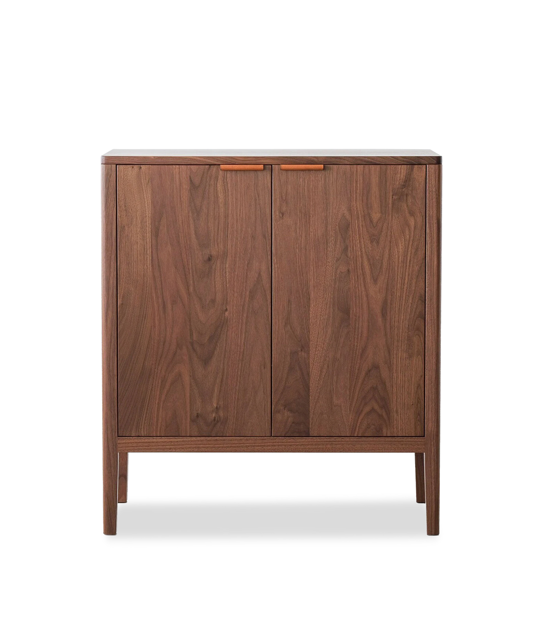 Walnut w/Brown leather pulls