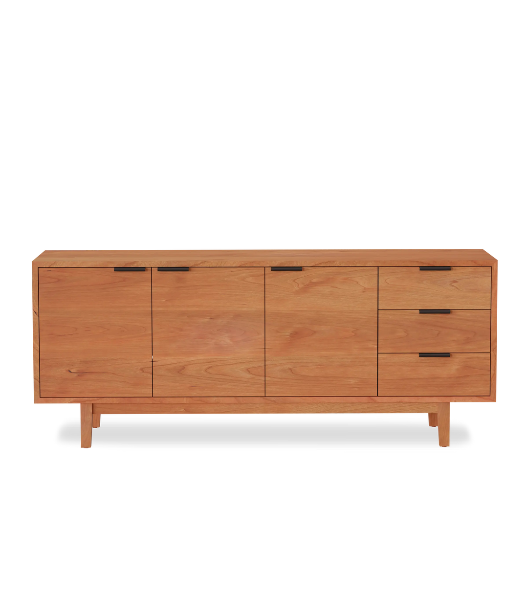 Cherry w/Black leather pulls