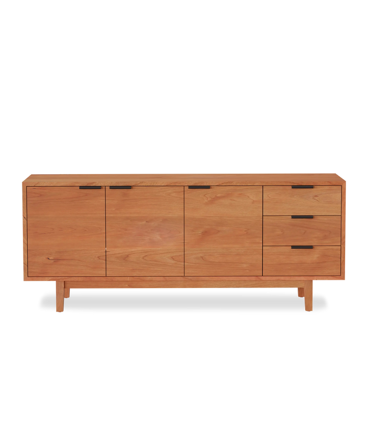 Cherry w/Black leather pulls