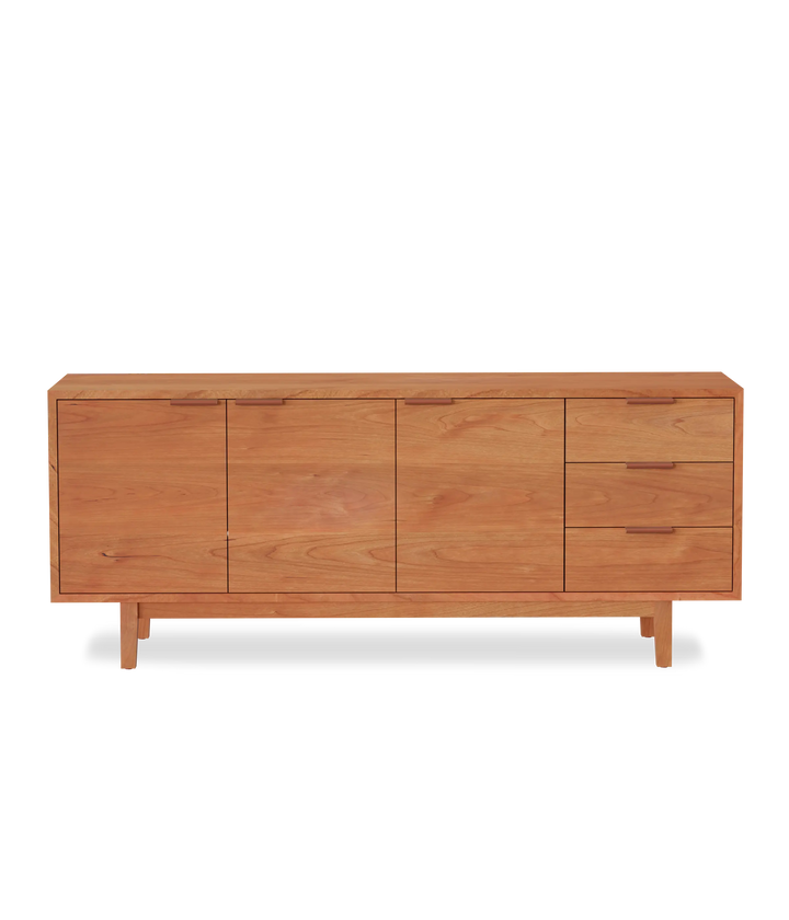 Cherry w/Brown leather pulls