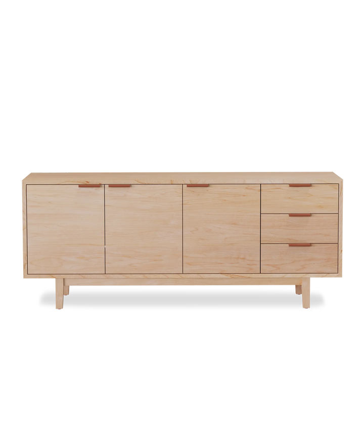 Maple w/Brown leather pulls