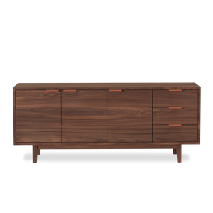 Walnut w/Brown leather pulls