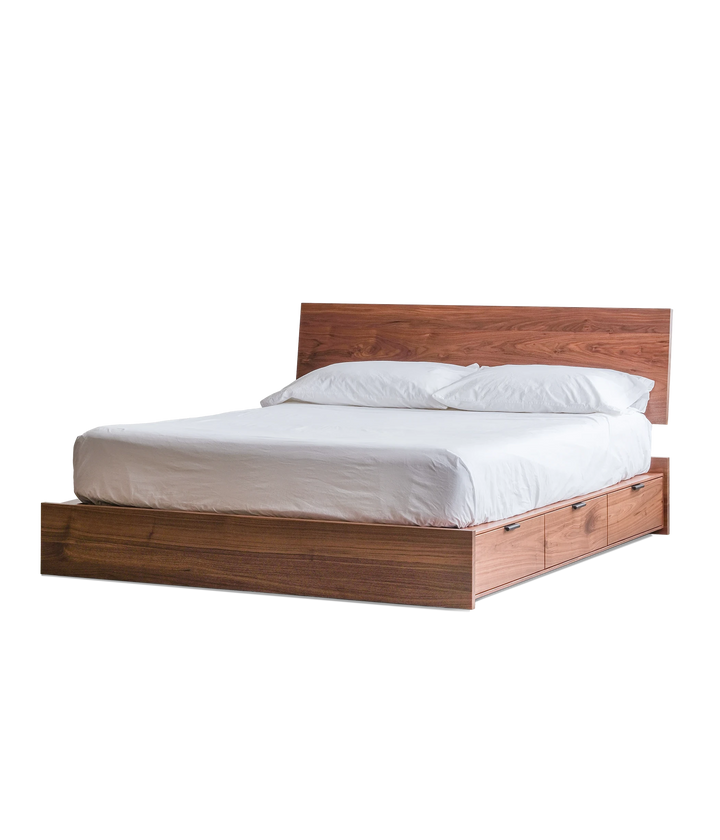 Walnut w/Black leather pulls